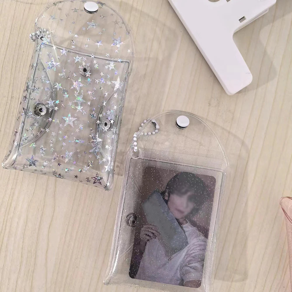 

New Transparent Card Bags PVC Waterproof Cards Holder High Quality Coin Purse Portable Simple Photo Card Holder Candy Colors