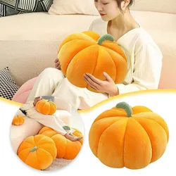 Pumpkin Throw Pillow Halloween Pumpkin Pillow Pumpkin Shaped Cushion Autumn Decorative Pumpkin Shaped Throw Pillow Cute (Orange)