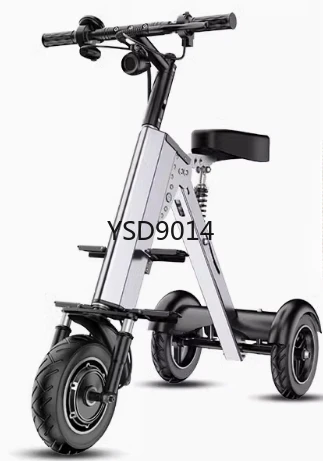 350W Lightweight folding electric scooter two parents and children,fashionable portable mini three-wheeled scooter with children