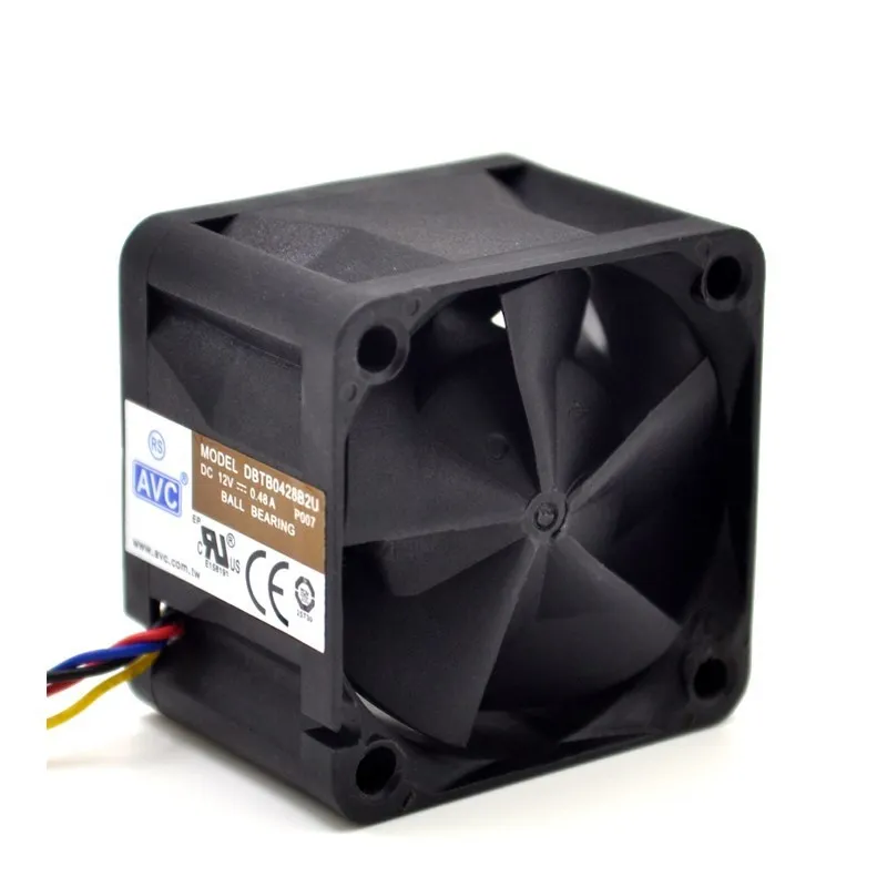 For AVC DBTB0428B2U 12V 0.48A 40*40*28MM 4CM 40mm ball power supply cooling fan 1pcs