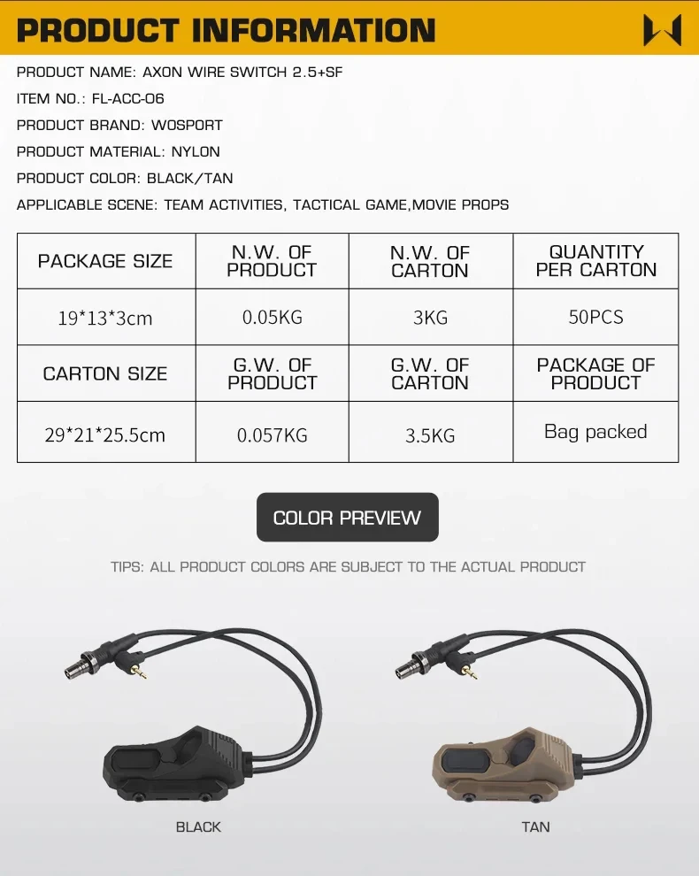 Taktische AXON Remote In-Line Dual Funktion Druckschalter Taschenlampe PEQ NGAL Laser Pushbutton SF/2.5///Kran Stecker
