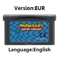 GBA 32-Bit-Videospielkassette Konsolenkarte Mario Donkey Kong Wario Serie Golf Tennis Party Superstar Saga für GBA