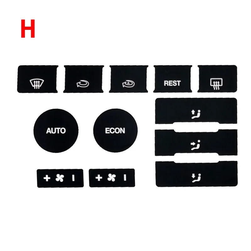 For VW Touareg 2005-2009 Steering Wheel A/C Window Climate Worn Peeling Buttons Repair Sticker Decals Stickers Car Accessories