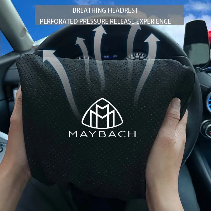 For Maybach S320L S400 S500 S600 S680 Logo Emblem Sticker Key Case 2025 Accessories Headrest Pillow Car Neck Pillow Waist Pillow - Image 3