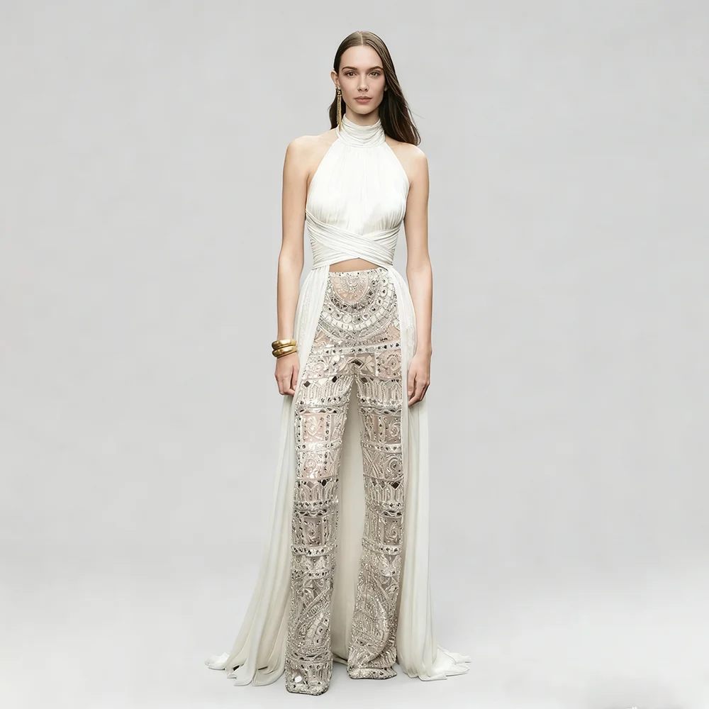 

Белые сексуальные рубашки со складками, женские водолазки без рукавов, женские рубашки нестандартного дизайна, летний стиль, модная новинка