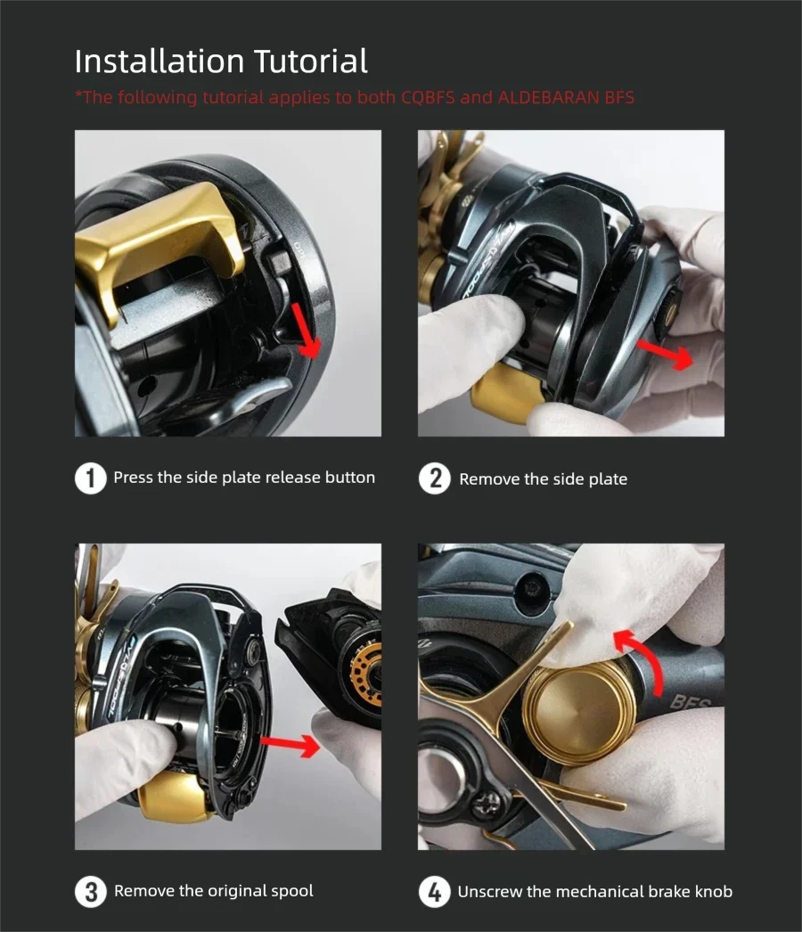 PYL PS29-AD leichte modifizierte Spule exklusiv für Shimano 22 Aldebaran BFS – Detail 8
