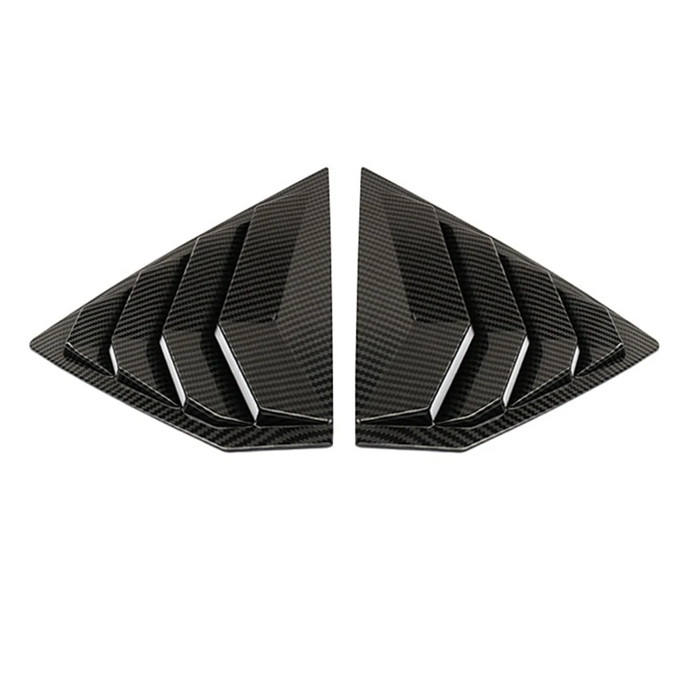 

2Pcs for Buick Regal 2017-2021 Car Rear Window Louver Triangle Shutter Cover Deflector Trim Accessories, Carbon Fiber