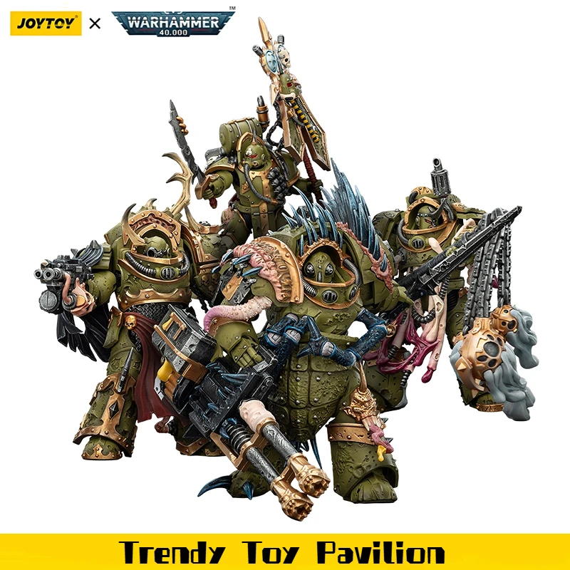 

【JOYTOY】Warhammer 40K Death Guard Blightlord Terminator Plague Marine Icon Bearer 1/18 Action Figure