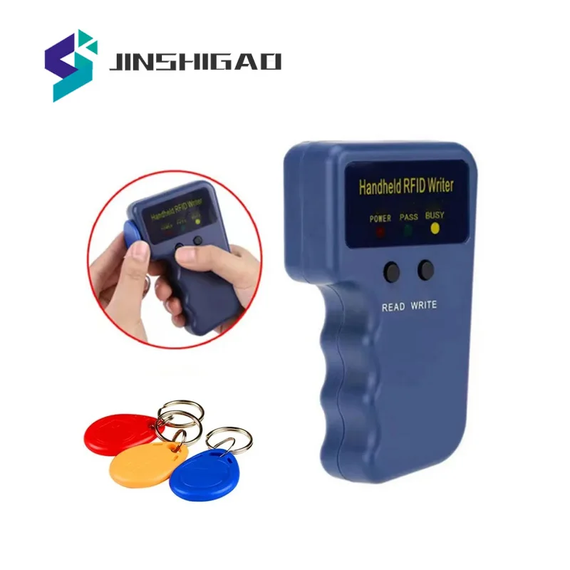 Handheld 125KHz Read EM4100 TK4100 RFID Copier Writer Duplicator Programmer Reader EM4305 T5577 Rewritable ID Keyfobs Tags Cards