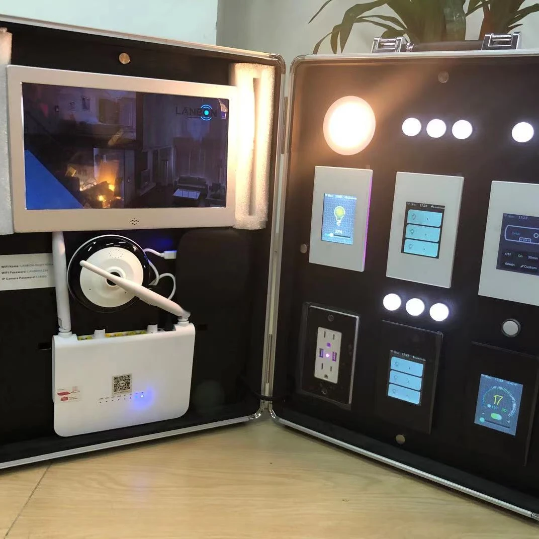 Lanbon Automation Standar EU US WIFI Tuya 1 2 3 Gang Smart Dimmer Light Switch Socket Homekit Demo Kit Box Smart Home Switch