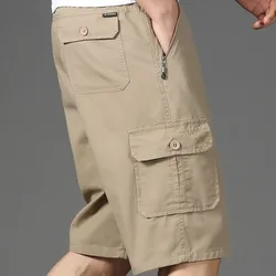 New Summer 2023 Vintage Large Pocket Work Shorts Male Loose Straight Harajuku Fashion Y2k Clothes Mens Casual Cargo Pants