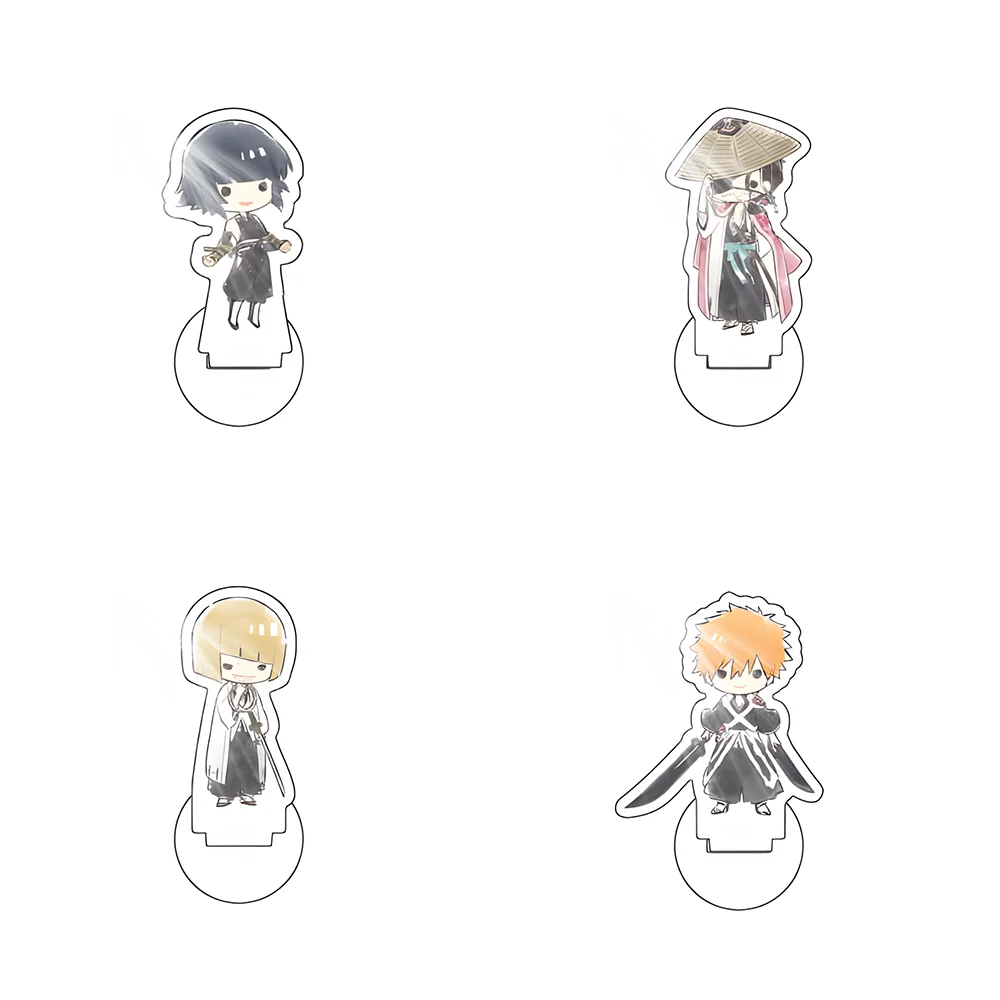 Anime BLEACH 10cm Acrylic Stand keychain Ichigo Kurosaki Rukia Kuchiki Accessories Decor Gifts Tabletop Decorations