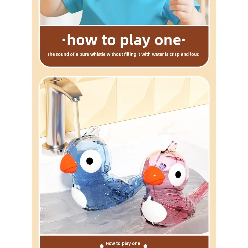 Dziecięce gwizdki wodne z wodą, przezroczyste gwizdki dziecięce, instrumenty muzyczne, gwizdki, sprzedaż hurtowa