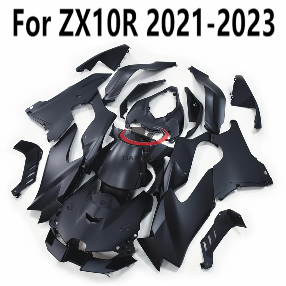 For ZX10RR 2021-2022-2023-2024 ZX10R ZX 10R Motorcycle Full Fairing Kit Bodywork Cowling All matte black solid colors