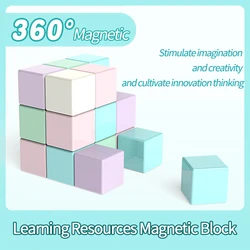 Learning Resources Magnetic Block 0.87inch,20 Piece Set Math Learning Use with Magnetic Surfaces or Whiteboards, Age 6+