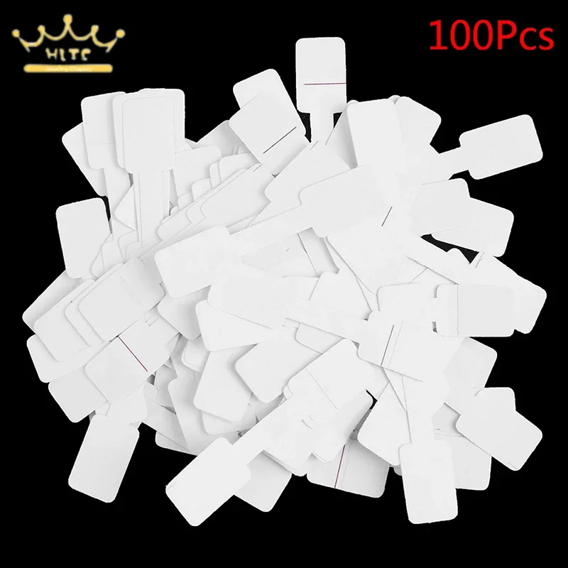 50/100Pcs Quadrate Blank Price Tags Necklace Ring Labels Paper Stickers Paper Jewelry Display Card Labels Hangtag