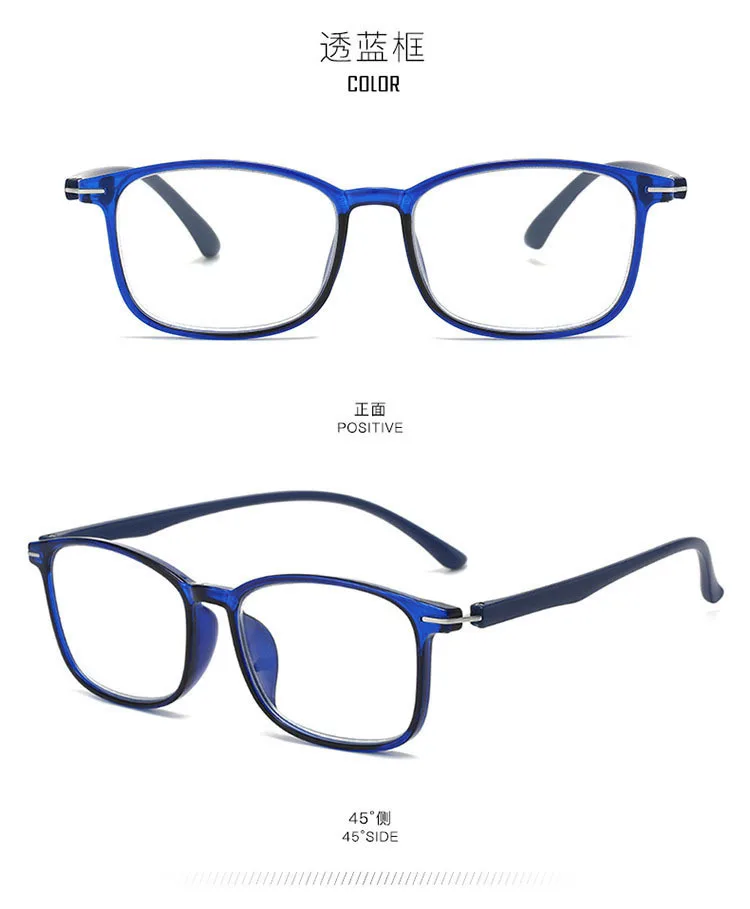 Transparente Quadratische Computer Brille Rahmen Frauen Männer Anti Blau Licht Rechteck Brillen Blockieren Optische Spektakel Brillen – Detail 10