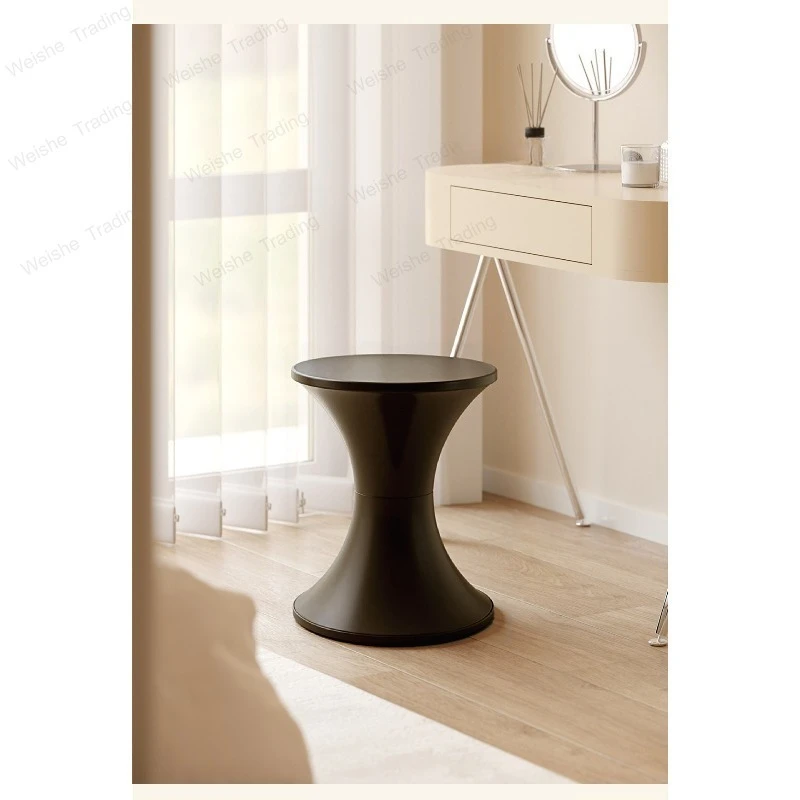 Waist drum stool creative small bedside table replacement for home children's plastic stool cream style side table