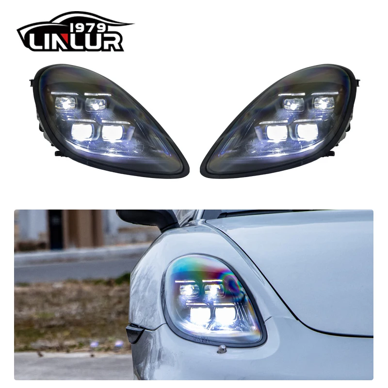 

[1979] 2013 2014 2015 Автомобильные фары 981 Обновление фар до 2025 Pdls Стиль светодиодные фары для Porsche Cayman Boxster