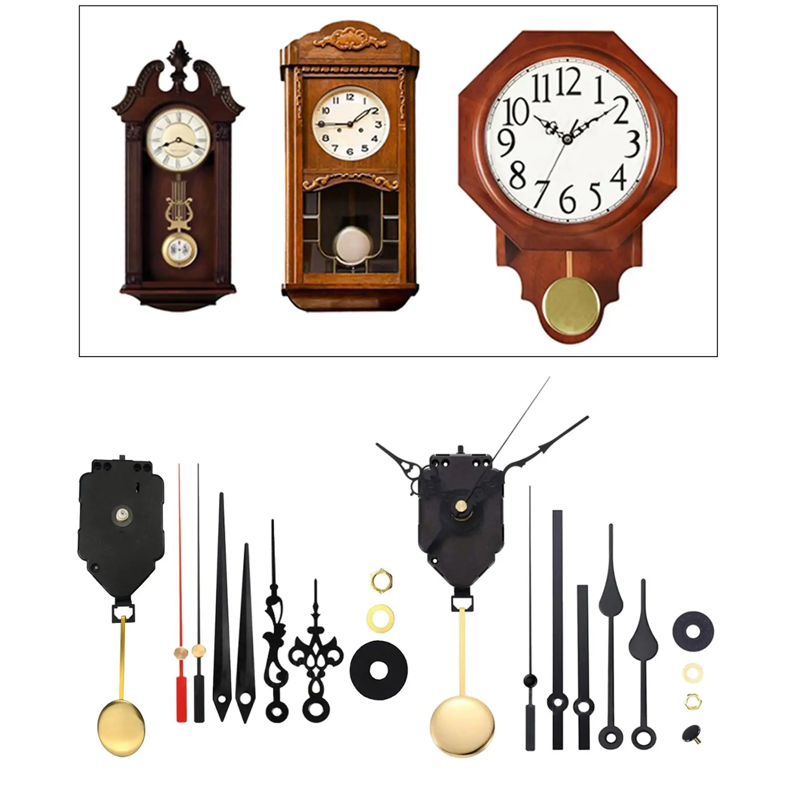 Pendulum Clock Movement DIY Clocks Making Movement Chime Long Shaft Pendulum