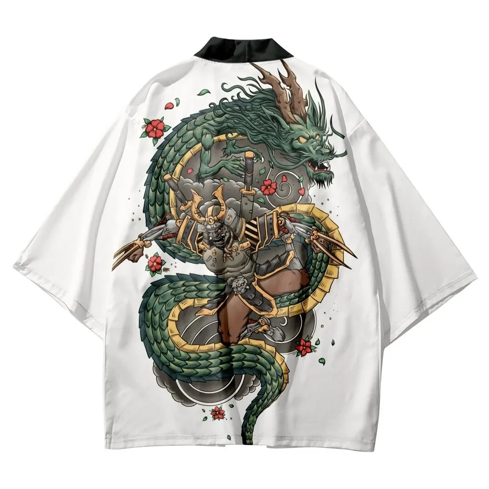 كيمونو اليابانية التقليدية زي بنين بنات التنين كيمونو هاوري سترة سترة ملابس الشاطئ عباءة