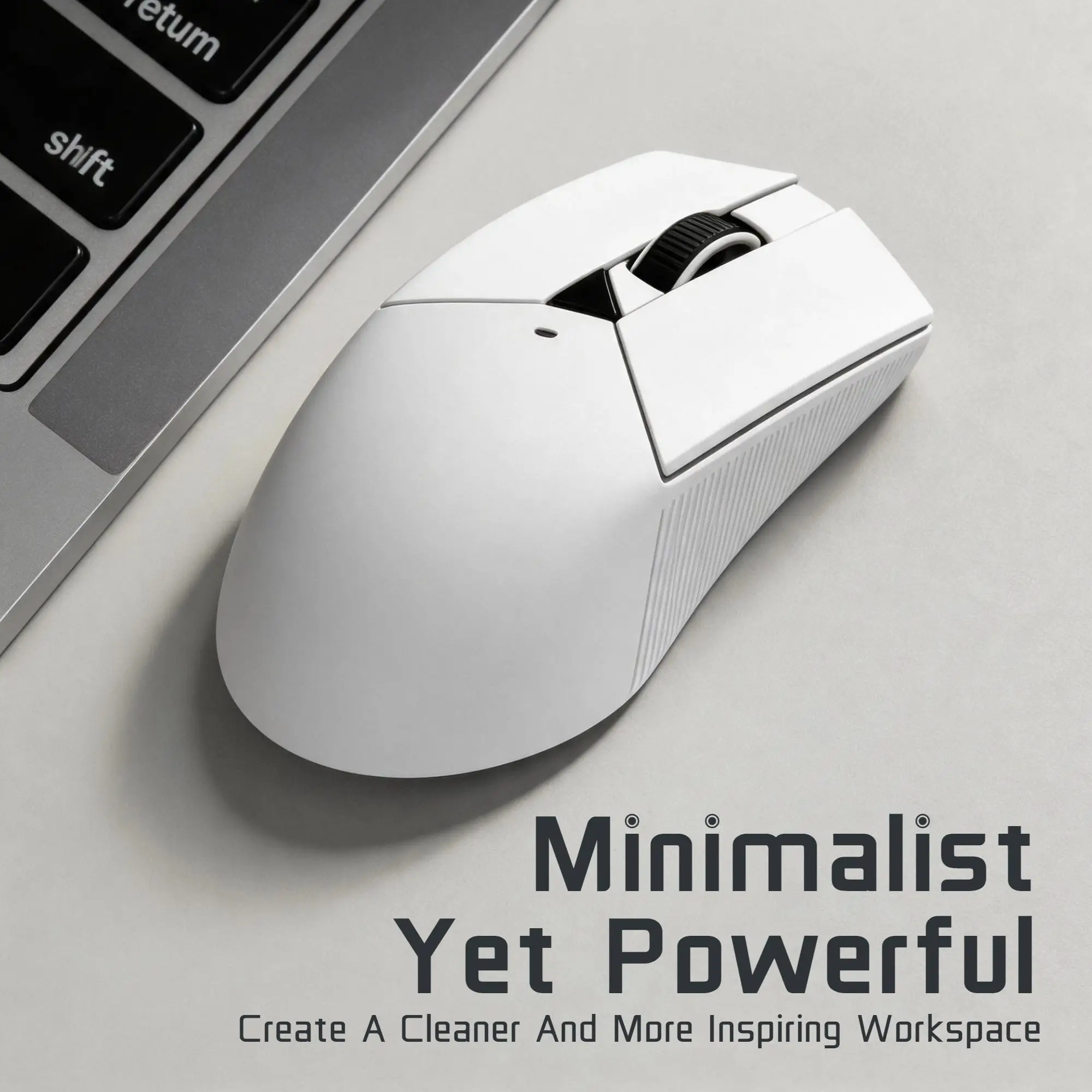 Wireless Mouse 2.4G+Bluetooth Dual Mode 12800 DPI Rechargeable Gaming Mouse 1000Hz Polling Rate Lightweight 61g Ergonomic Mice for Laptop PC Tablet