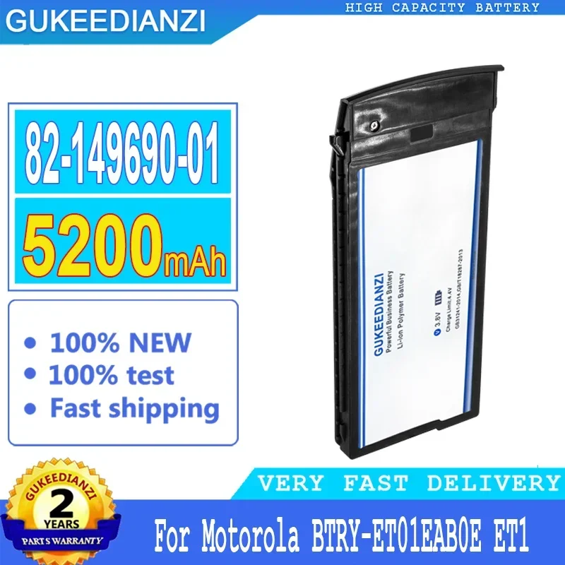 

Аккумулятор GUKEEDIANZI, 5200 мАч, 82-149690-01, 82149690-01, для Motorola Moto, ZEBRA BTRY-ET01EAB0E ET1, аккумулятор большой мощности