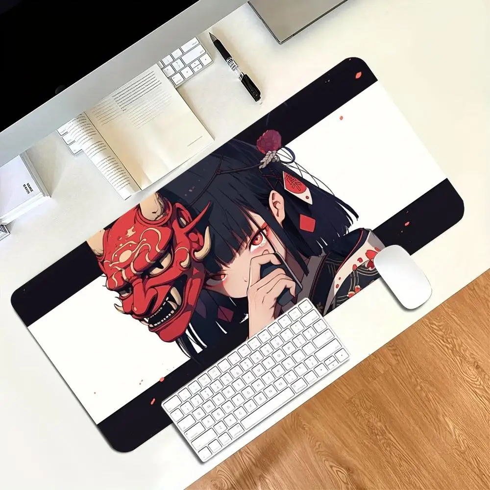 Japanese Anime Girl Large Gaming Mouse Pad Non-Slip Desk Mat Extended Keyboard Mat for Office
