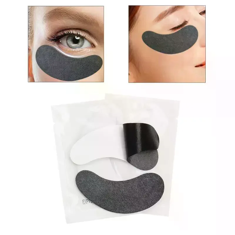 50 Pairs Isolate UV Hydrogel Eyelash Patches Black Lash Gel Pads For Eyelash Extension UV Rays Paper Stickers Wraps Makeup Tools