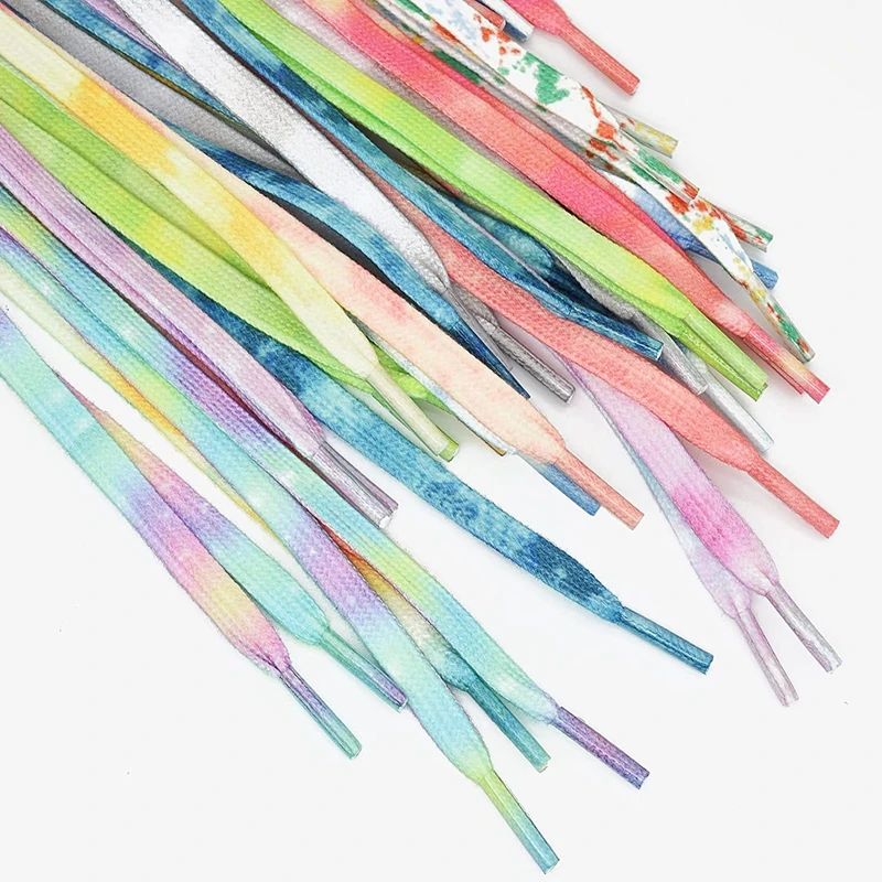 Tie Dye Shoelaces Gradient Colors Shoe Laces for Sports Shoes Boots Sneakers Skates Casual Shoes Flat Shoelace 120/140/160CM image 6