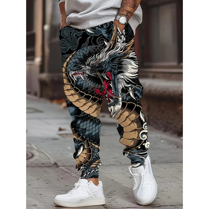 2026 Nuovi pantaloni cinesi Loong stampati ad asciugatura rapida pantaloni sportivi casual autunnali e invernali di alta qualità abbigliamento da corsa all'aperto