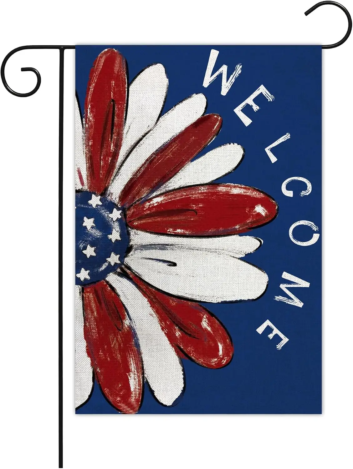 Patriotic 4th of July Garden Flag 12 x 18 Inch Double Sided Burlap Memorial Day Welcome Yard Flag Summer Holiday Seasonal Fa llp