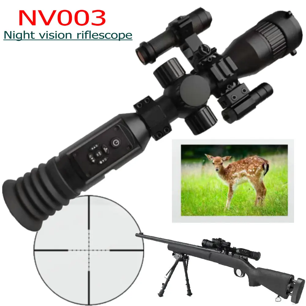 NV003 Night vision monocular scopes Digital 850nm IR camera recorder with reticles hunting trail camera