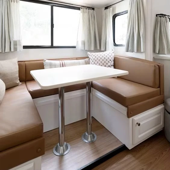 High-end RV Lift Table Aluminum Camper Table Strong Without Deformation Lightweight caravan Accessories