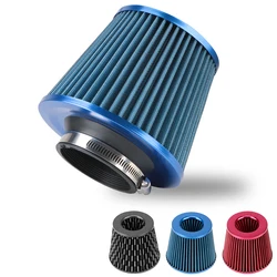 3 Inch High Flow Cold Air Intake Filter Sport Power Mesh Cone 76MM Induction Kit Car Accessories Universal Car Air Filters