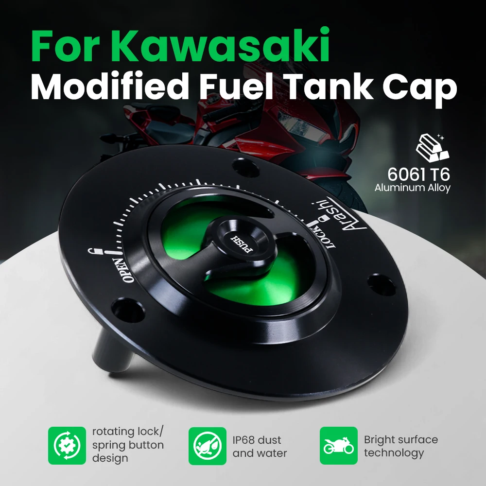

CNC Motorcycle Fuel Tank Caps For KAWASAKI ER6N E6RF Z1000 Z1000SX Z800 Z750 ZZR1400 GTR1400 ZX6R ZX10R VERSYS 1000 ABS