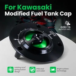 CNC Motorcycle Fuel Tank Caps For KAWASAKI ER6N E6RF Z1000 Z1000SX Z800 Z750 ZZR1400 GTR1400 ZX6R ZX10R VERSYS 1000 ABS