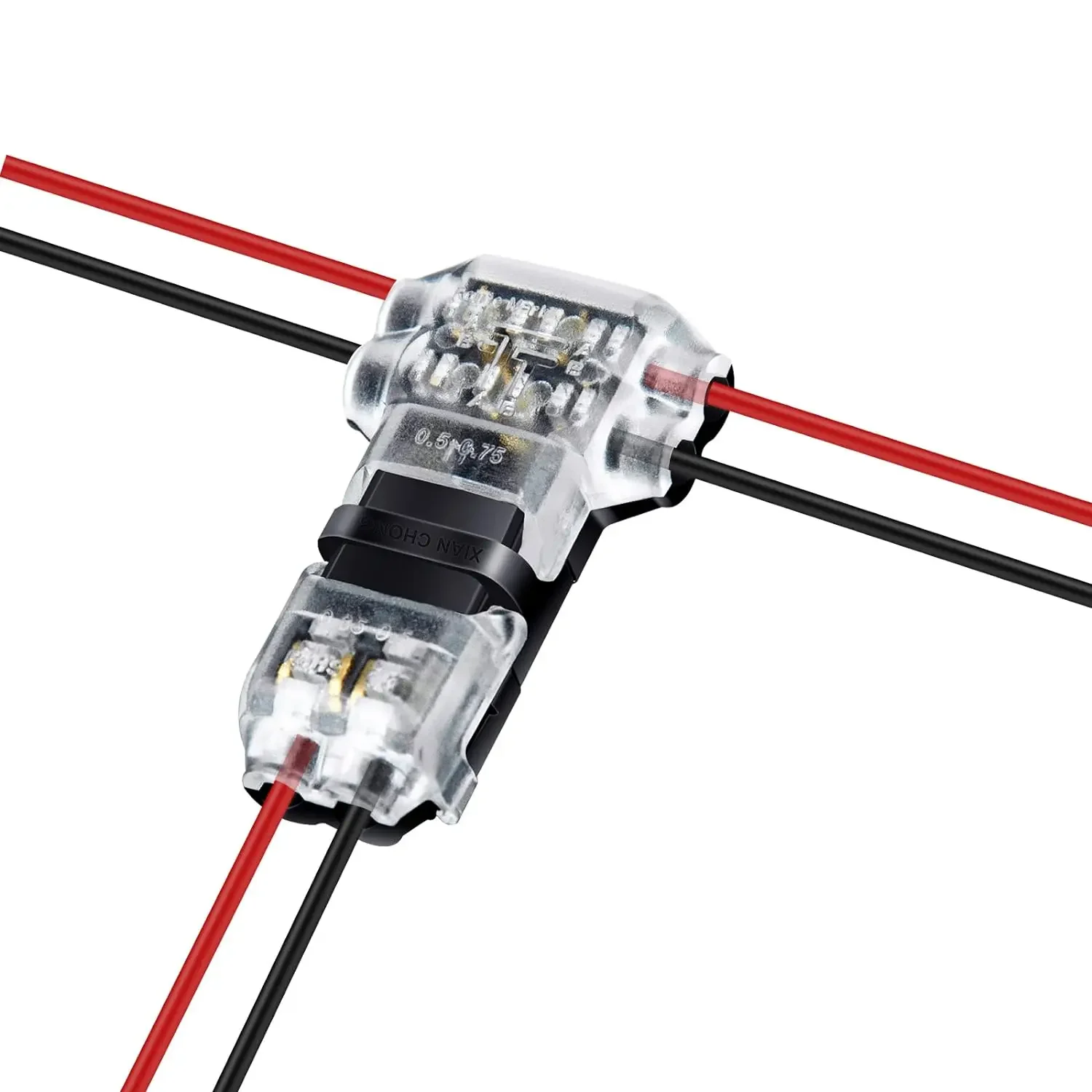 1/5/10pcs Wire Connectors 2 Pin 3 Way Wire Connector Low Voltage Universal Compact T Tap Wire Connectors, 20-24AWG Electrical