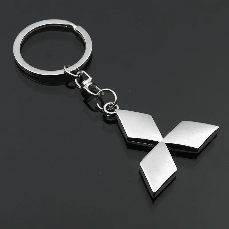 1pcs Car Style Metal Key Chain Accessories Pendant Key Ring For Mitsubishi ASX Lancer Pajero Outlander Colt Galant L200 Ralliart