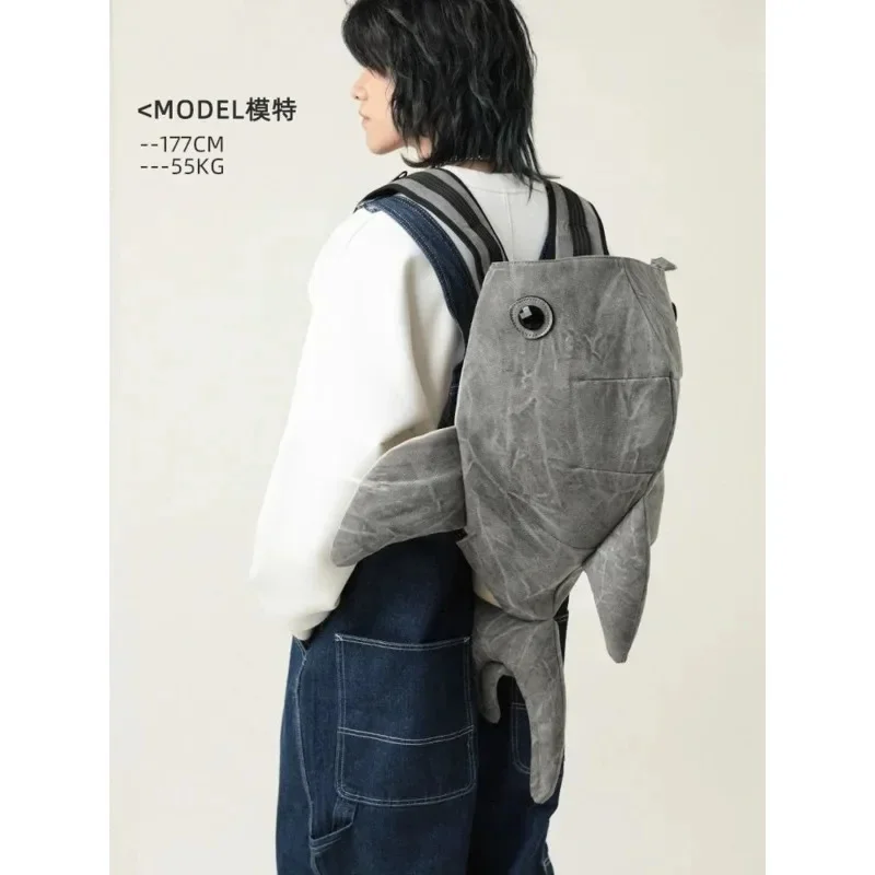 

Funny Whale Shark Shape Backpack Durable Large Capacity Travel Bag Cute Unisex Outdoor Cartoon Knapsack Student Schoolbag