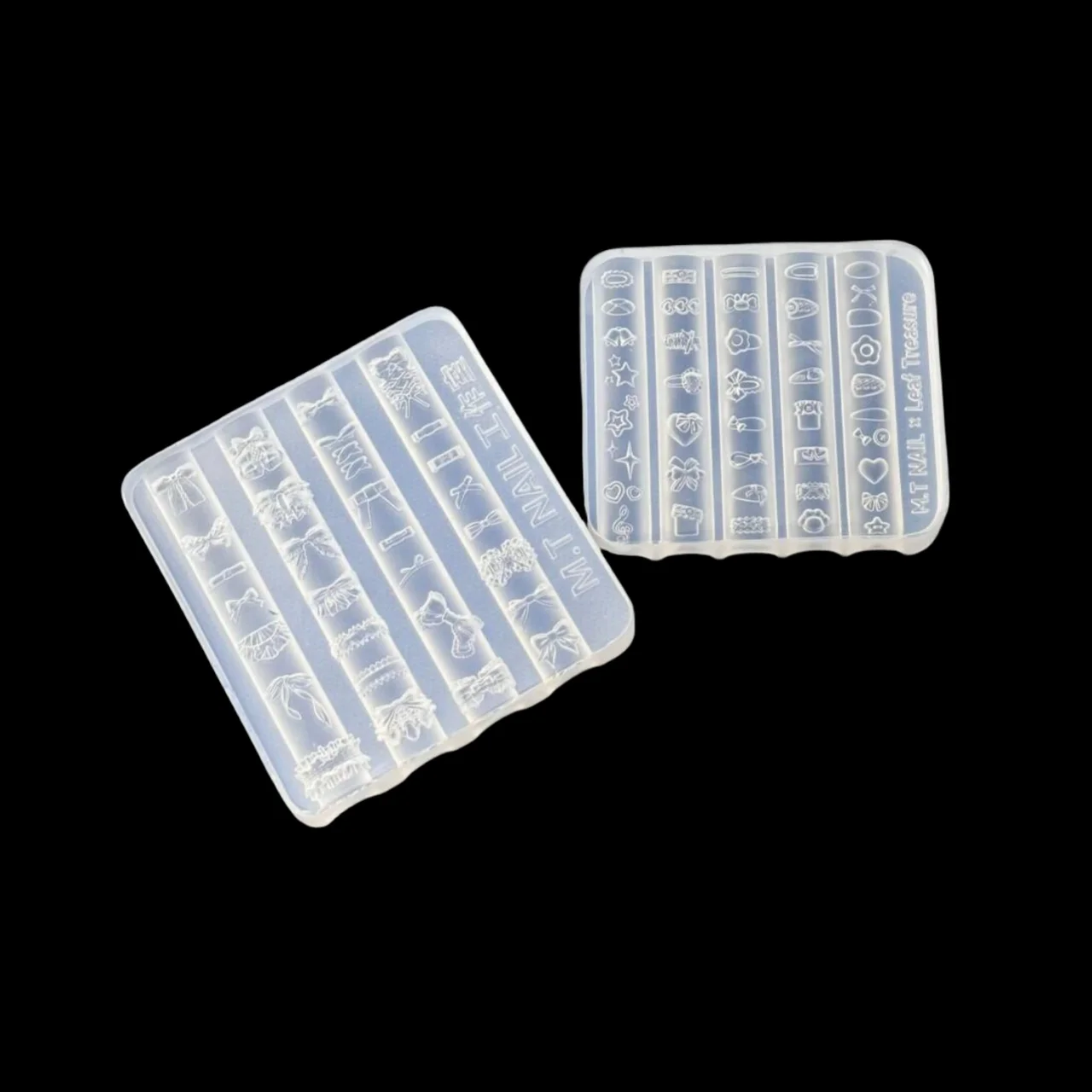 1Pc Bowknot Spitze Silikon Nagel Form Süße Blume Herz Spitze Transparent Nägel Vorlagen DIY Nail art Decor Maniküre Design werkzeug