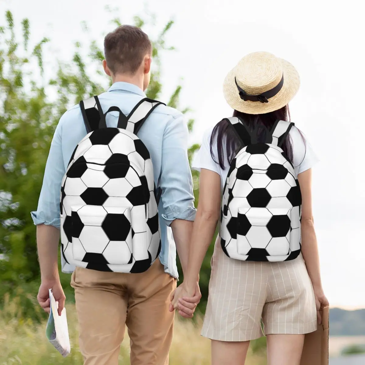 

Man Cave Soccer Ball Football Design Student Backpack School Bag Hiking Travel Daypack for Boys Girls Bookbag Shoulder Bags
