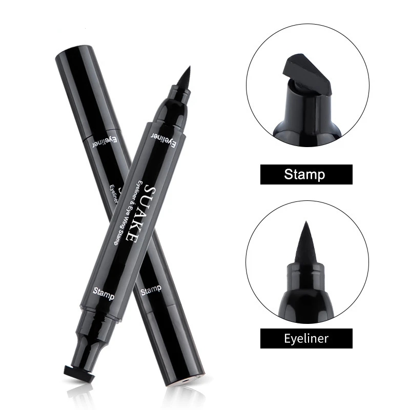 Hot Double Head Eyeliner & Eye Wing Stamp Waterproof Quick Dry Liquid Eyeliner Stamp Lasting Non Fading New Popular Cosmetics