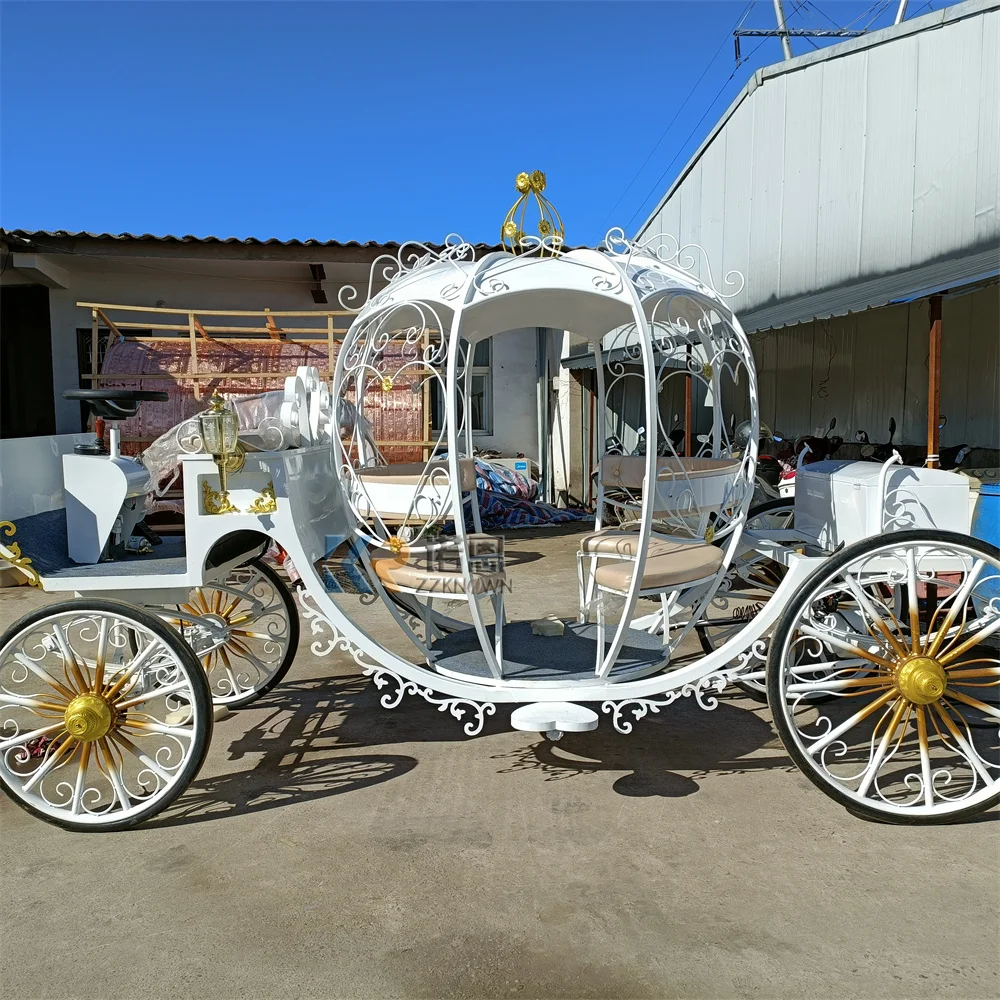 

Luxury Royal Cinderella Wedding Pumpkin Carriage Customized Classic Horse Drawn Pumpkin Carriage For Wedding