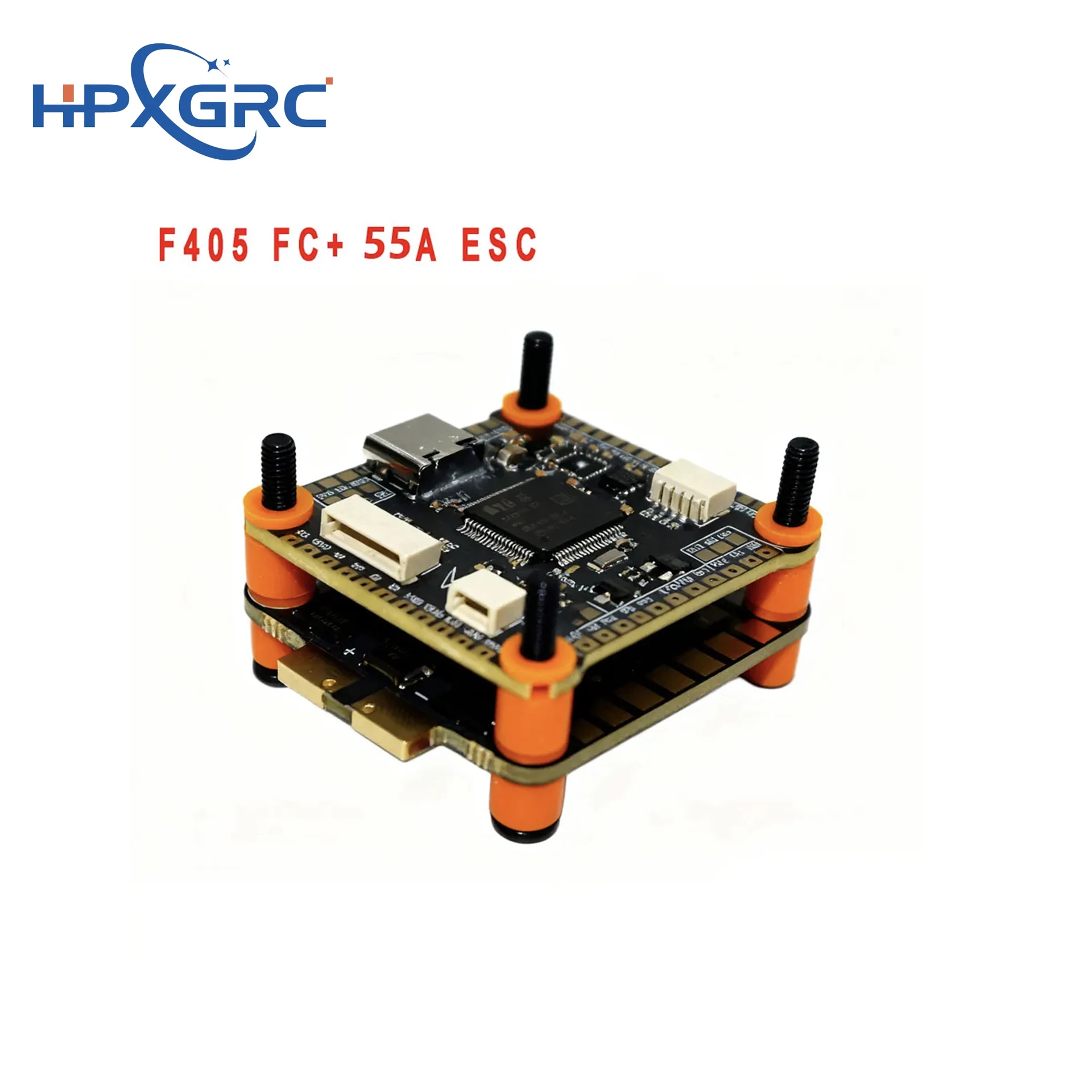 

HPXGRC F405/F722 Flight Stack — 55 А ESC, высокоточный гироскоп 42688-P, черная коробка 16 МБ, Plug-and-Play для гоночных FPV-дронов