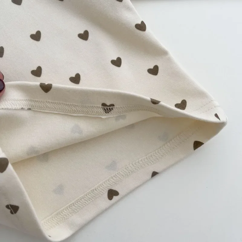 2025 ربيع طفلة الملابس Herat P [خلاط 3 قطعة الرضع طويلة الأكمام بلوزات بانت مجموعة عصابات رأس الوليد منامة طفل الفتيات الزي #5