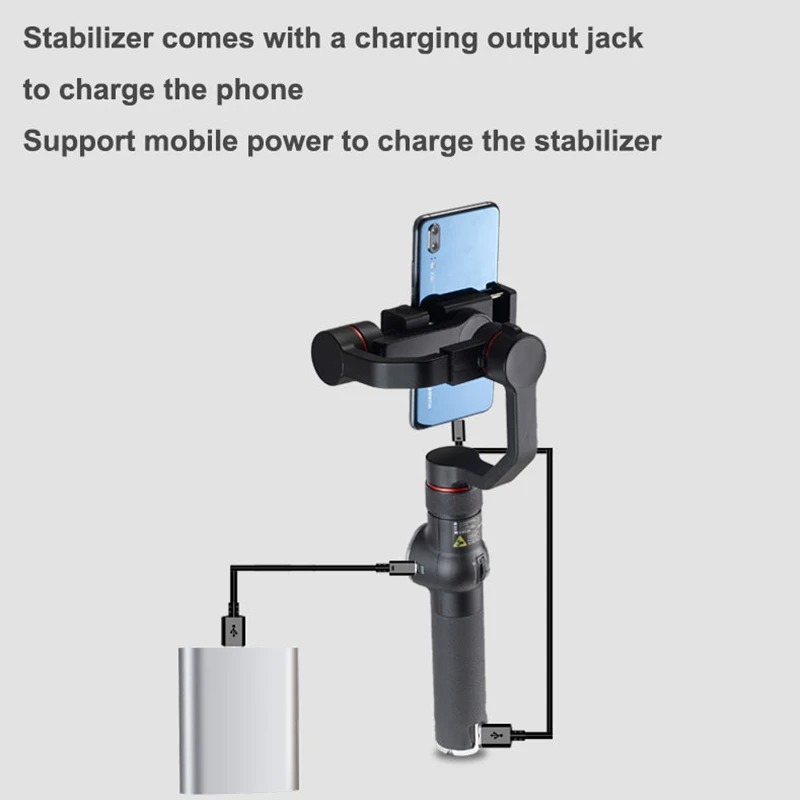 Портативный шарнирный стабилизатор для смартфона AFI, 3-осевая селфи-палка, Экшн-Камера Gopro, стабилизатор для отслеживания сотового телефона для Tiktok или Volg