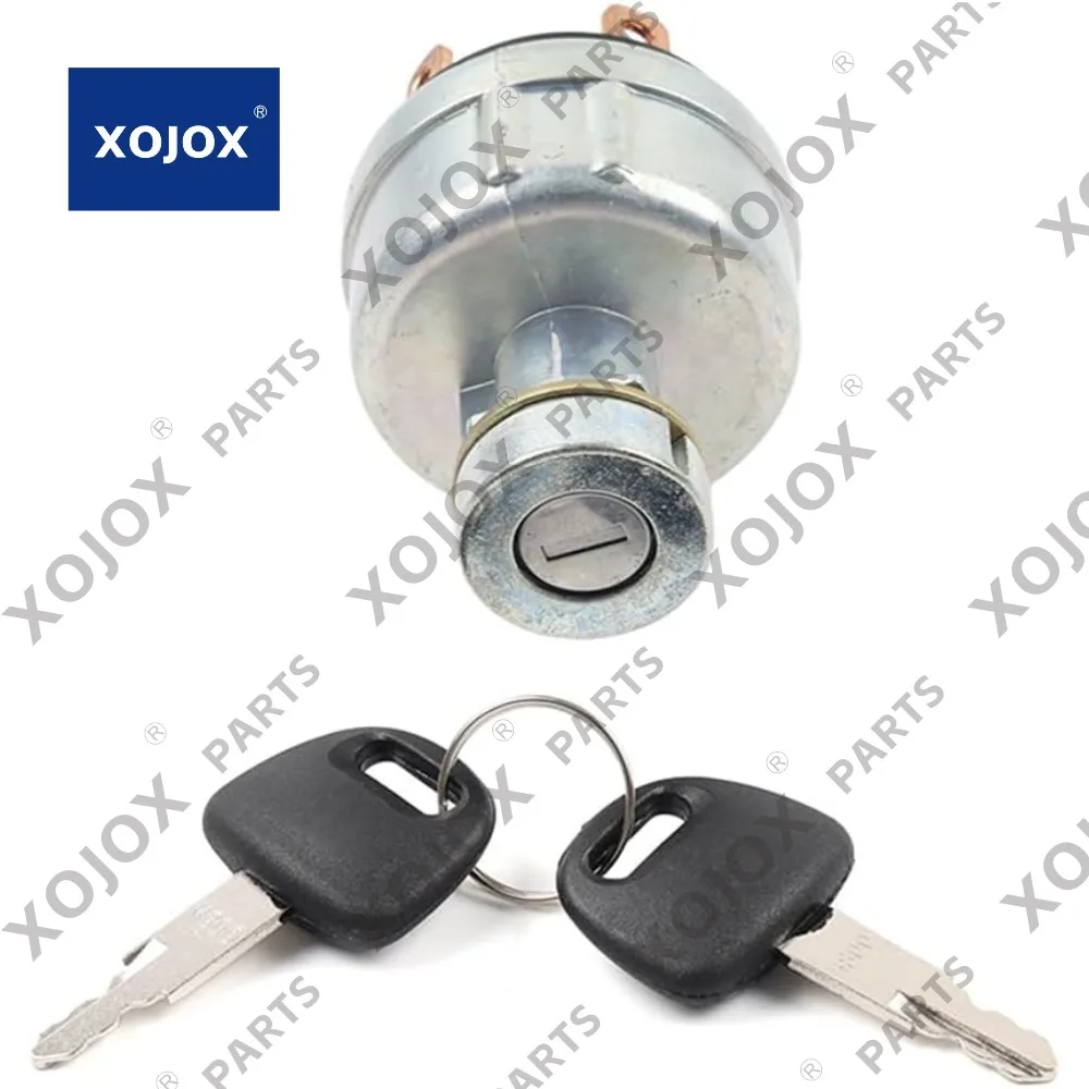 

XOJOX CNxinn10 Выключатель зажигания стартера с ключом из серебряной стали для экскаватора Hitachi EX120 EX200-1 с 6-контактными контактами