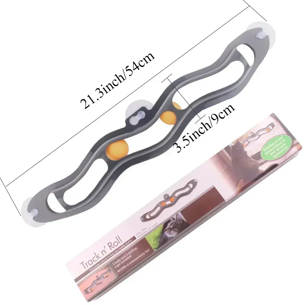 بينغ بونغ الكرة الجديدة إغاظة القط ألعاب تعليمية الحيوانات الأليفة التفاعلية القط لعبة المسار نافذة شفط كأس لعبة الكرة القط خدش البلاستيك