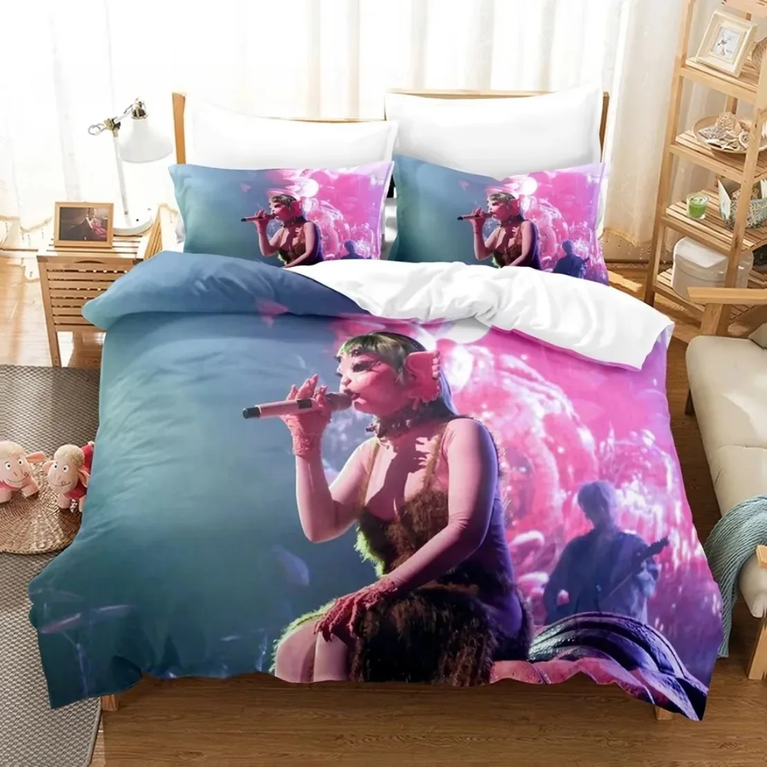 Singers M-Melanie Martinez Bedding Set Pillowcase 3D Print Dollhouse album Duvet Cover Boys Girls Adults Gifts